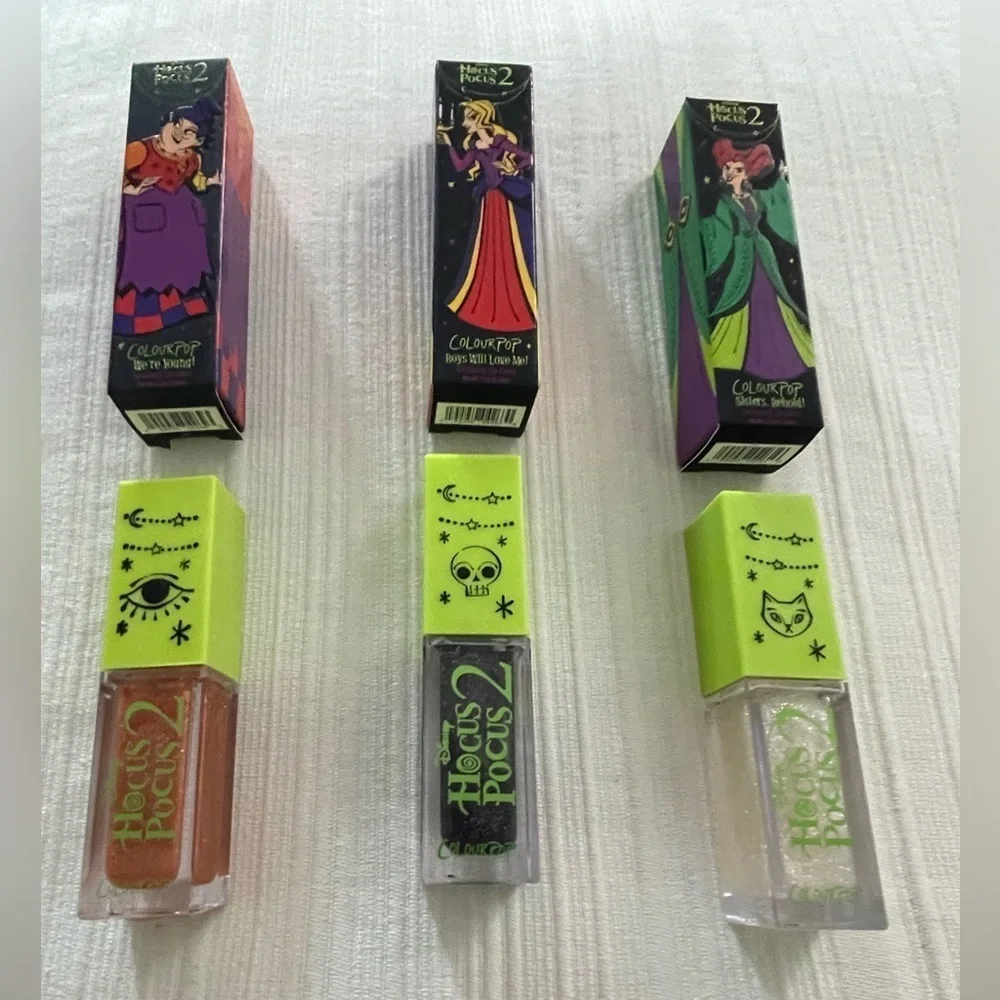 ColourPop Hocus Pocus 2 So Glassy Lip Gloss Set – NWT – Limited Edition